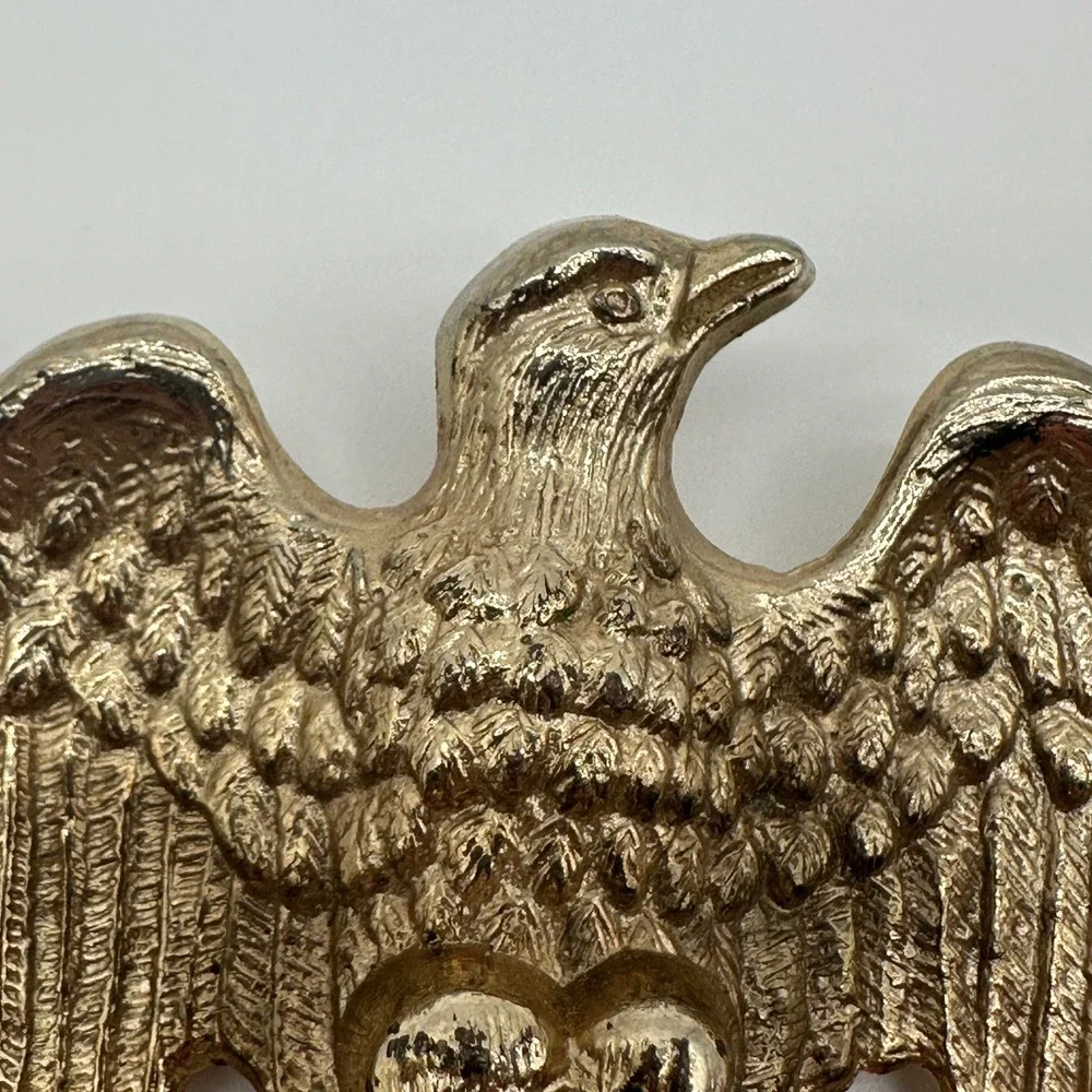 Vintage Eagle Corkscrew Brass Metal Spread Wing Wine Bottle Opener Patriotic